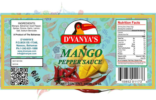 D'vanya's - Mango Hot Pepper Sauce 5oz
