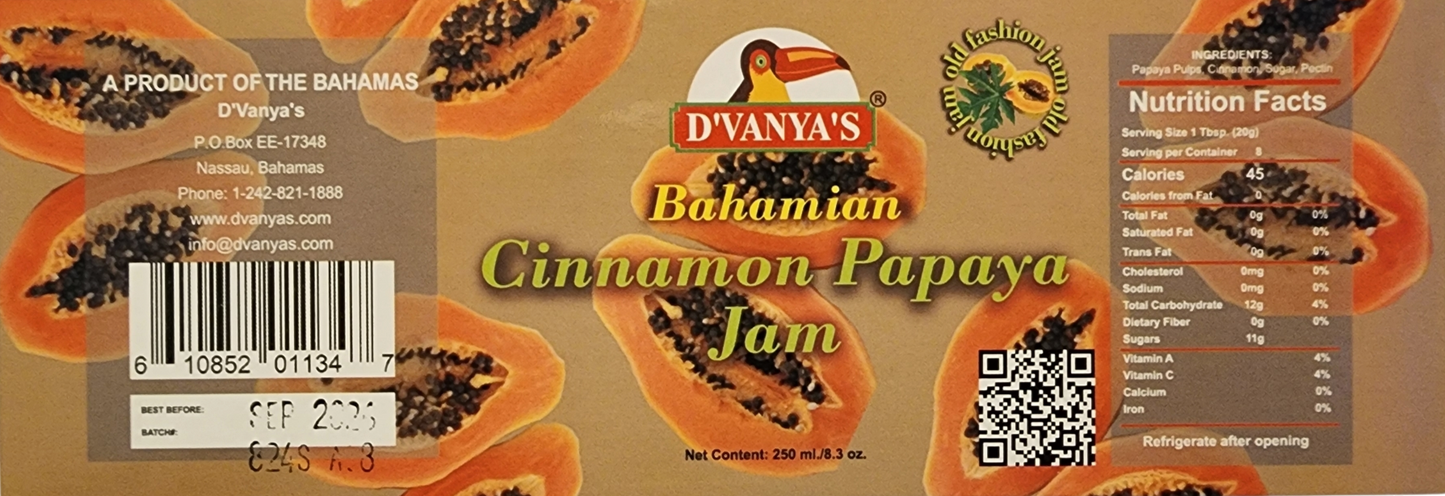 D'vanya's - Cinnamon Papaya Jam