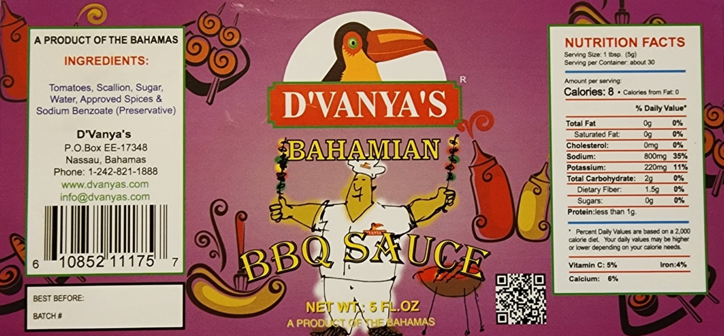D'vanya's - BBQ Sauce 5oz