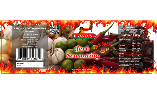D'vanya's - Jerk Seasoning - Hot 8oz