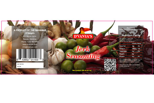 D'vanya's - Jerk Seasoning - Mild 8oz